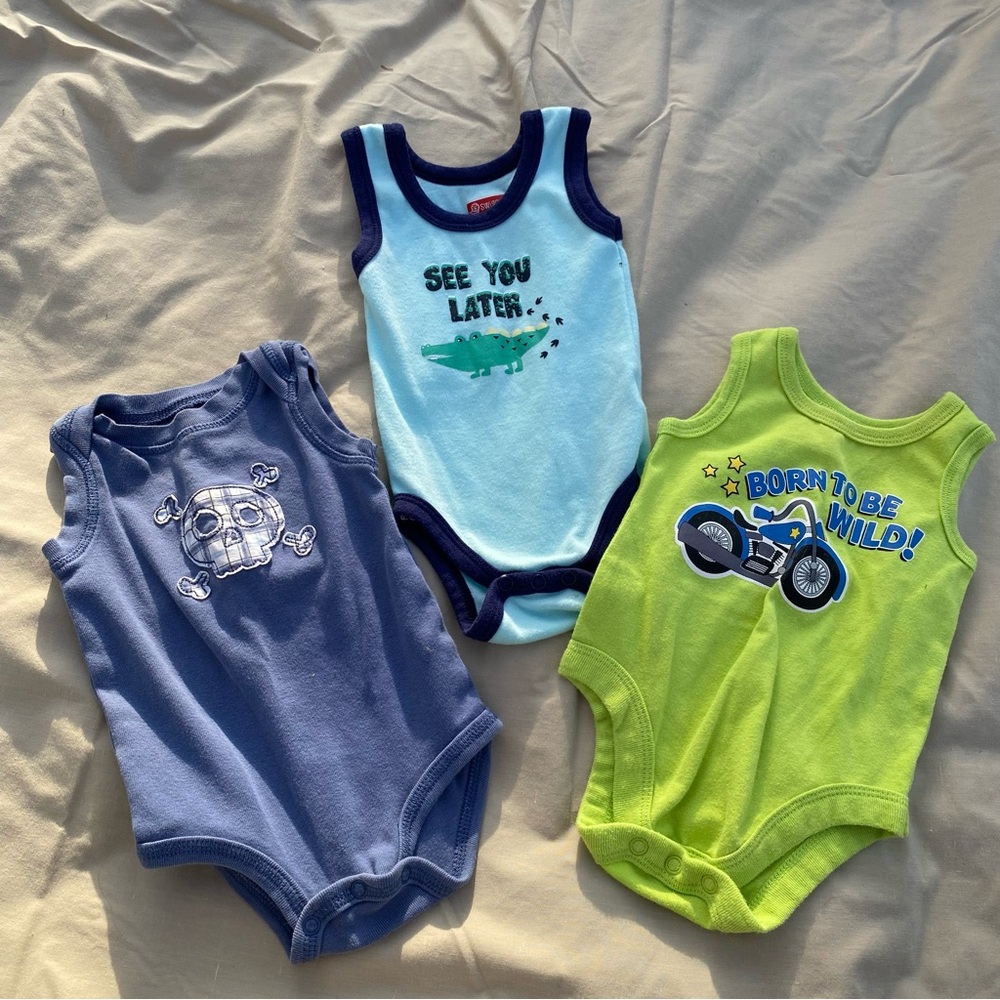 3 Baby Tank Bodysuits Bundle